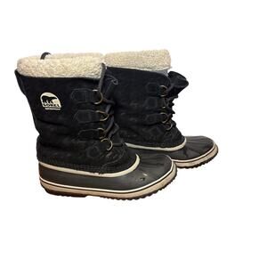 Sorel 1964 Pac Black Waterproof Snow Winter Boots Size 8.5 women’s